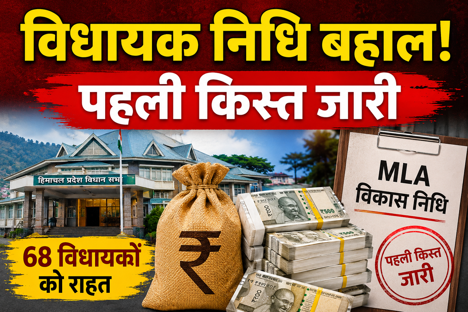 हिमाचल में बहाल हुई विधायक निधि, पहली किस्त जारी; अब हर MLA को स...